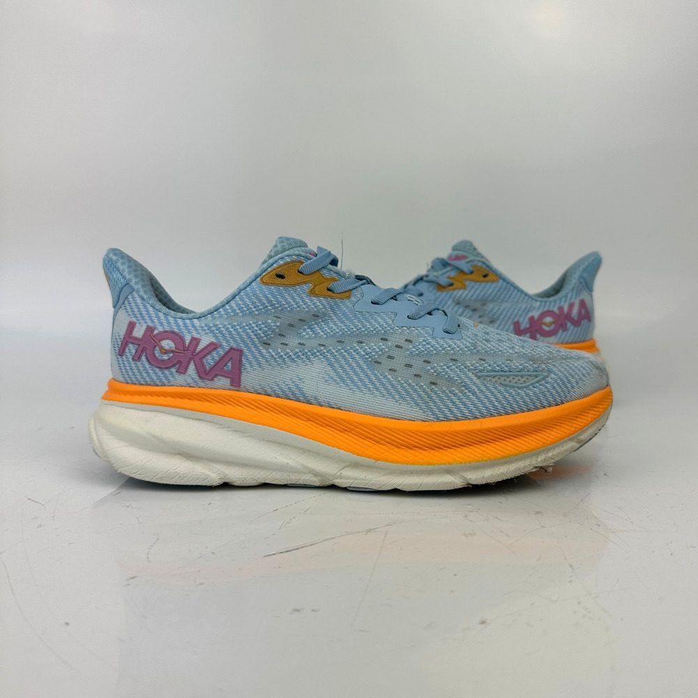 Hoka One One Clifton 9 Running Shoes Women's 6.5B Airy Blue Athletic Sneakers